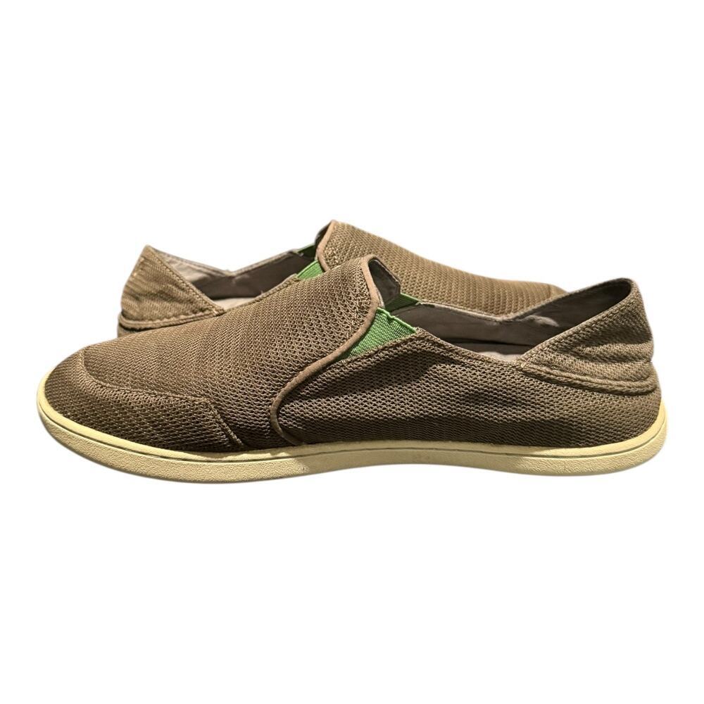 OluKai Nohea Mesh Slip On Casual Loafers Shoes Mustang/Lime Peel Men's Size 9.5 - Picture 7 of 9